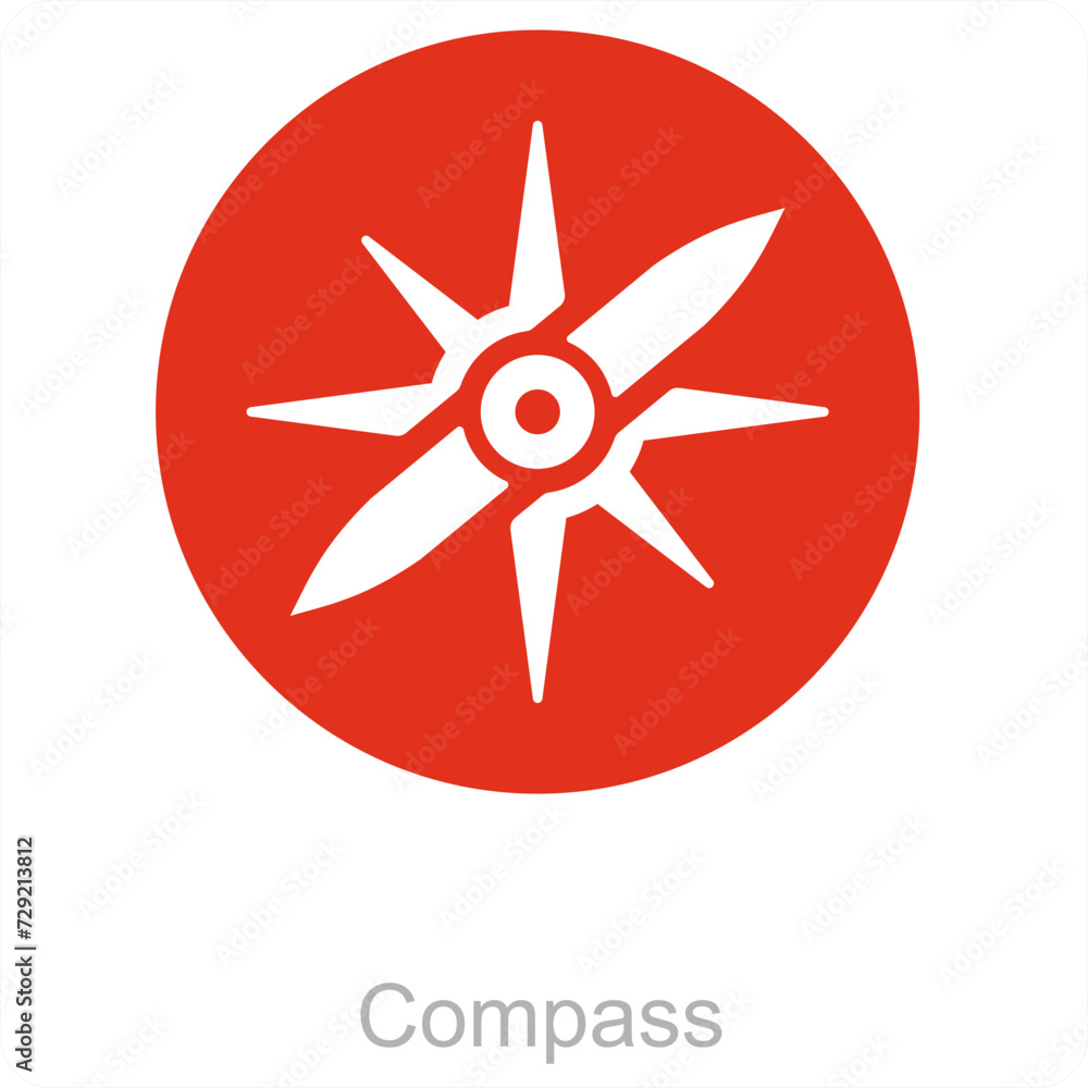 compass and location icon concept compass and location icon concept