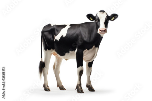 A dairy cow on white background.