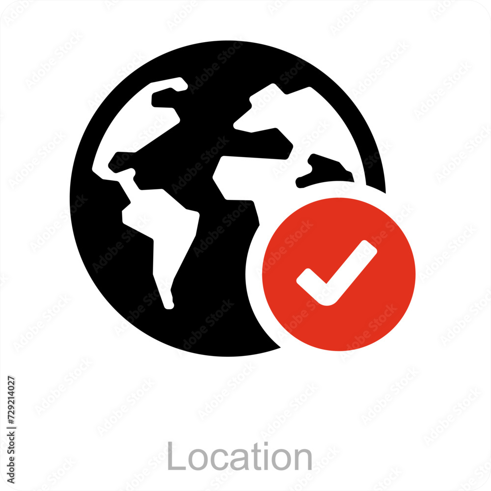 location and global icon concept location and global icon concept