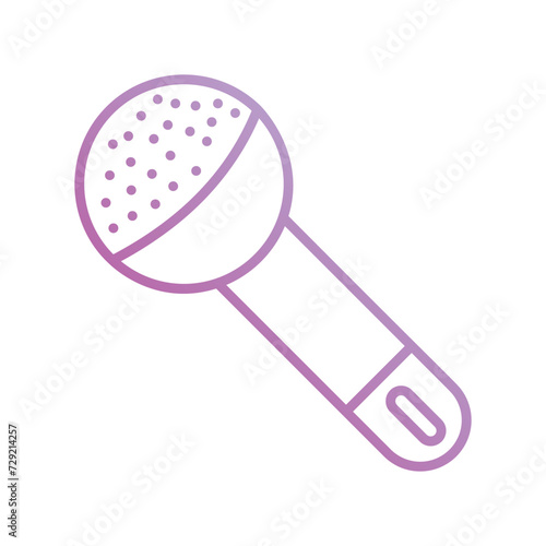 mike icon with white background vector stock illustration