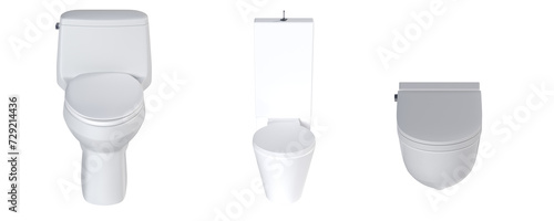 Lavatory pan isolated on a white background  bidet  3D illustration  and CG render