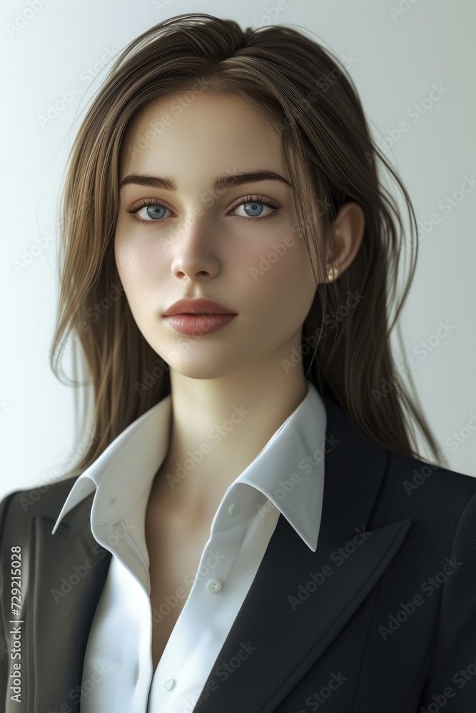 A woman in a business suit strikes a confident pose. Ideal for corporate presentations and marketing materials A woman in a business suit strikes a confident pose. Ideal for corporate presentations and marketing materials