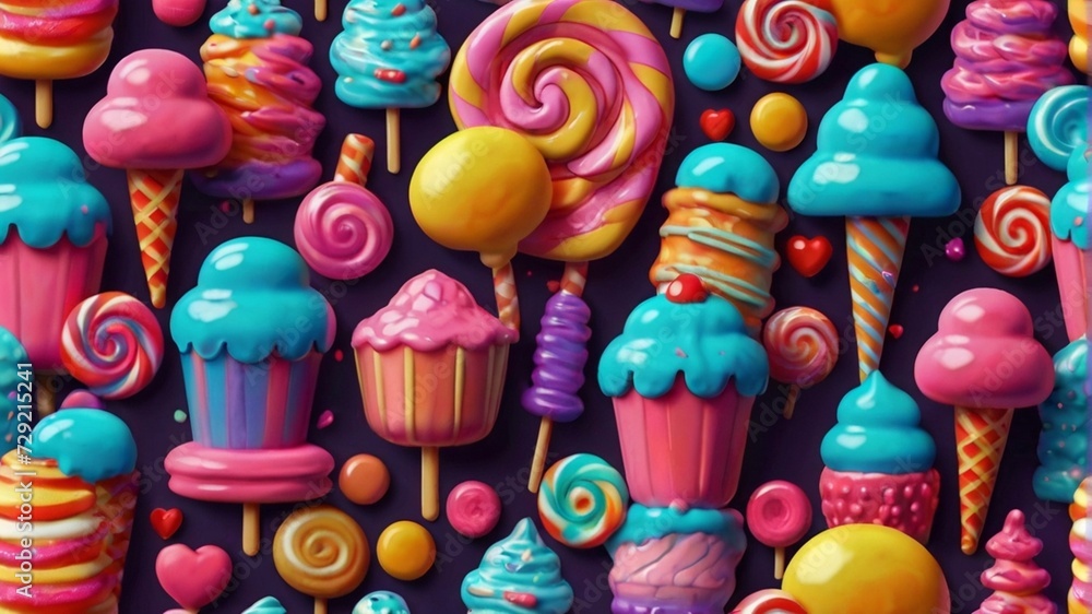 Candy with blackground Candy with blackground