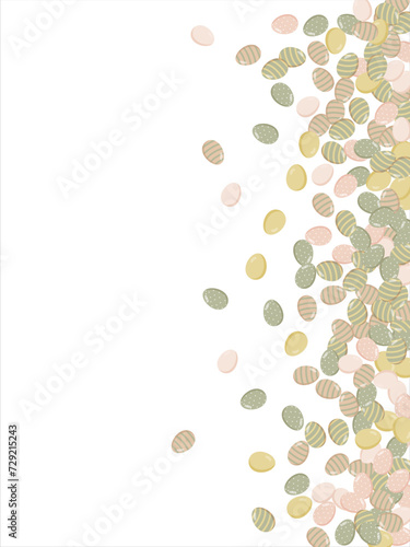 Fototapeta Naklejka Na Ścianę i Meble -  Happy Easter Banner. Pattern of eggs, flowers and twigs. For card, banner, poster, flyer, and web. Spring Festival. Vector illustration
