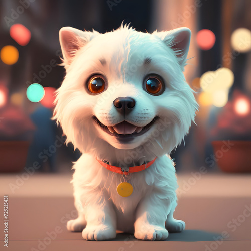 aa cute puupy dog .Generative Ai photo