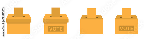 Ballot Vote Box Icon, Election Box Icon, Vector Illustration