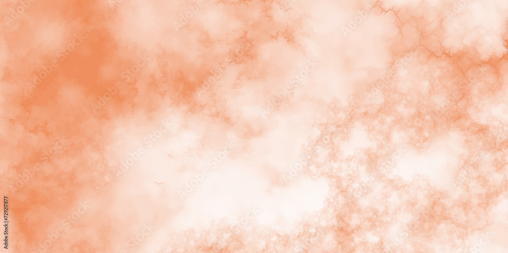 Fototapeta premium Orange beautiful and colorful watercolor background. Abstract fantasy smooth hand drawn digital art watercolor background with cloud smoke. Brushed painted grunge abstract background