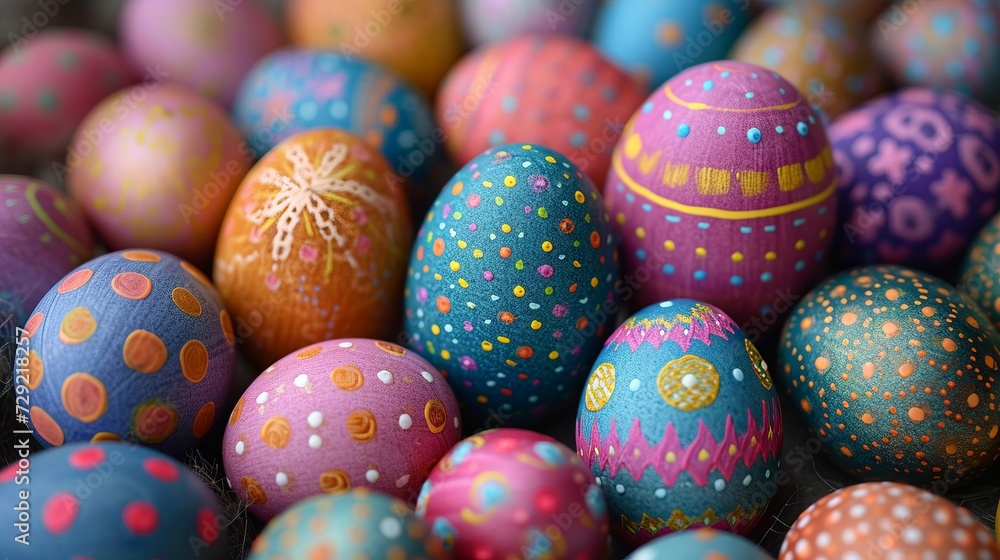 View of colorful easter eggs. Easter celebration. View of colorful easter eggs. Easter celebration.