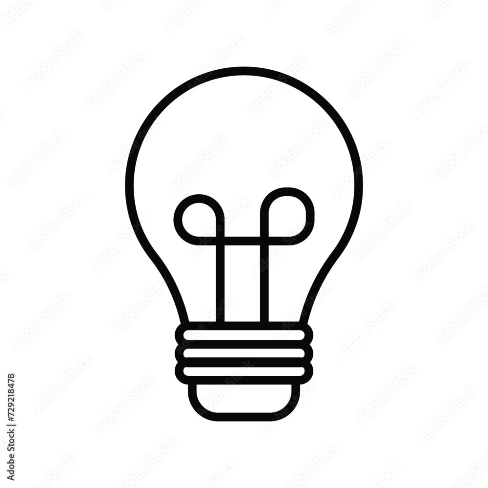 light bulb icon with white background vector stock illustration light bulb icon with white background vector stock illustration