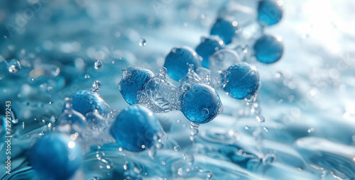 bubbles in water, Cosmetic Essence Liquid bubble Molecule inside
