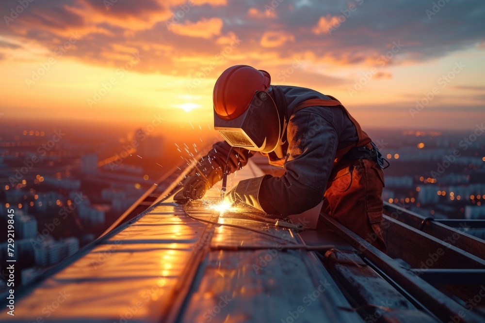 Photo of a professional welder Photo of a professional welder
