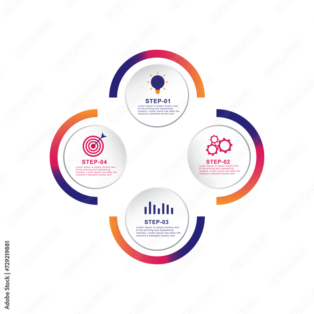 Fototapeta premium Modern Infographic Options Banner