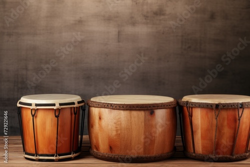 drums background. Tamborrada Festival concept - the day of percussionists and any percussion instruments. photo