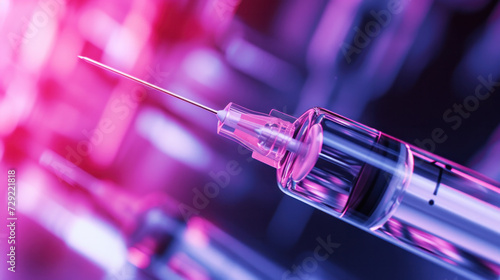 Close-Up of Syringe With Needle photo