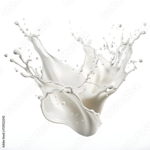 milk splash isolated on white background © khadija