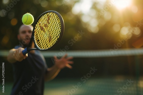 forehand throw capture with a blurred background