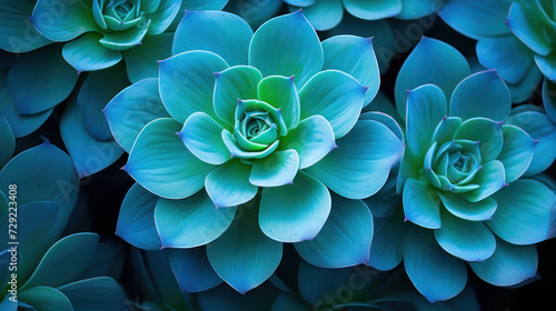 Close-Up of Blue Succulent Plants © reddish