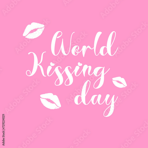 world kissing day social media banner title