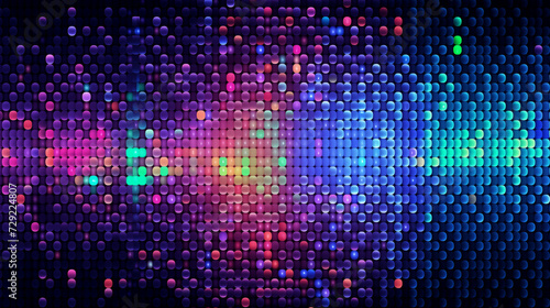 Abstract Array of Multicolored Dots Creating a Gradient Effect on a Digital Display. Background, wallpaper.
