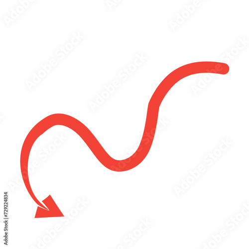 red devil tail vector element