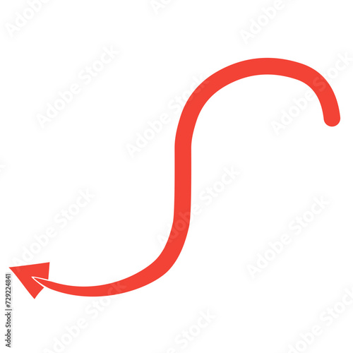 red devil tail vector element