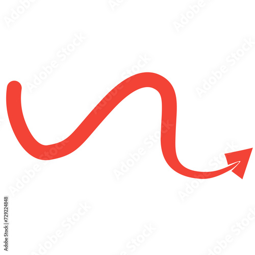 red devil tail vector element