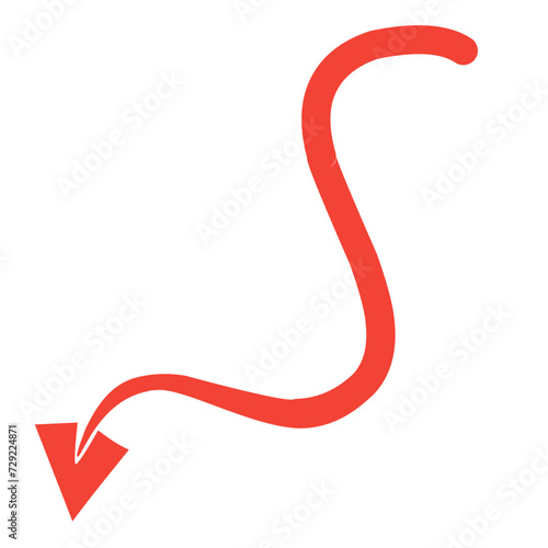 red devil tail vector element