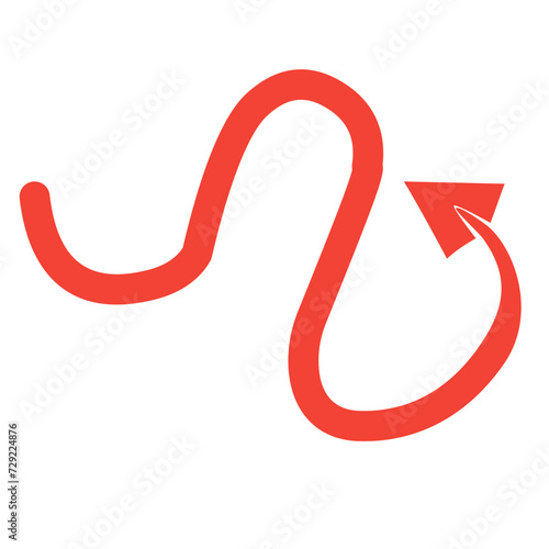 red devil tail vector element