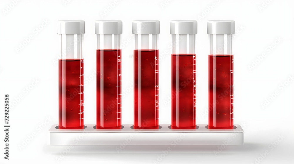 Test tubes fill with blood, transparent background Test tubes fill with blood, transparent background