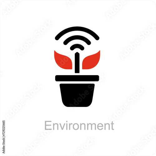 enviroment and ecology icon concept