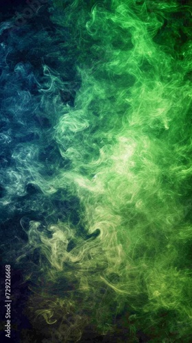 Emerald smoky swirls. A dynamic abstract of swirling green smoke