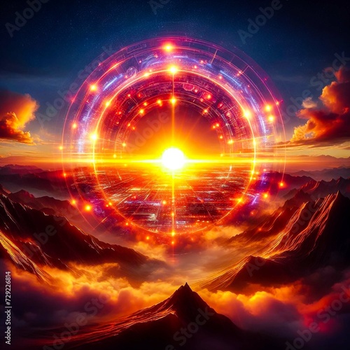 AI Singularity Sunrise rare environment
