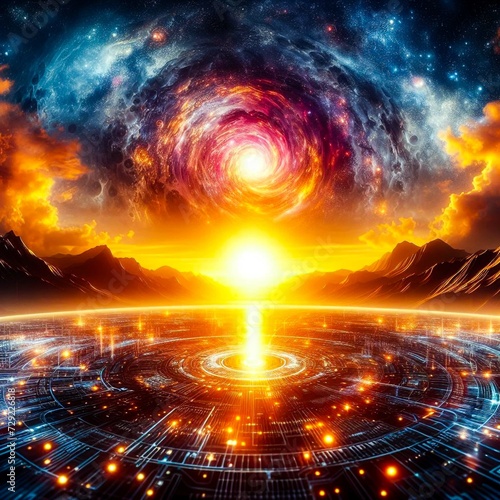 AI Singularity Sunrise rare environment
