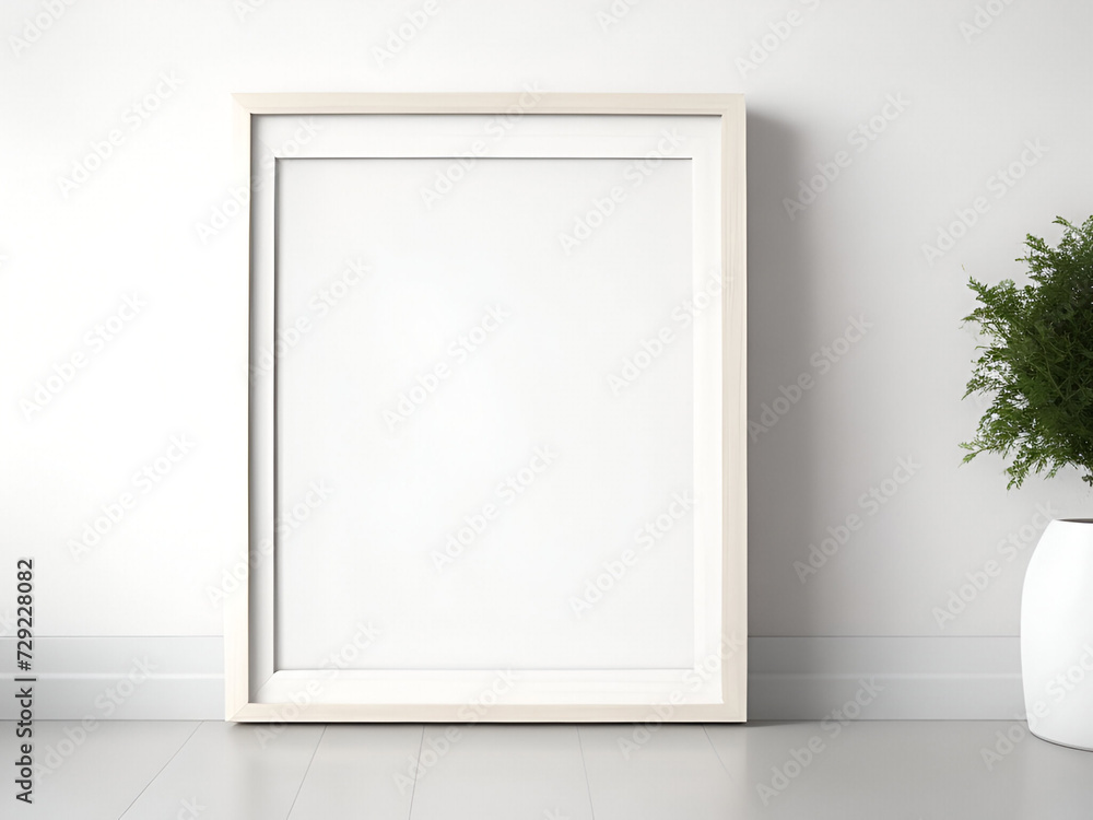 Mock up frame close up in home interior background, , 3d render Mock up frame close up in home interior background, , 3d render