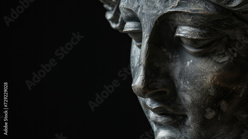 Close Up of a Statue of a Person