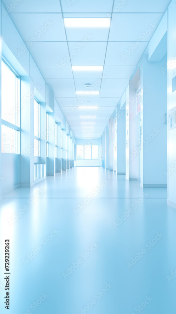 Fototapeta premium Blurred background of Hospital hallway. medicine concept.
