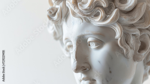 Close-Up of a Statue of a Man With Curly Hair