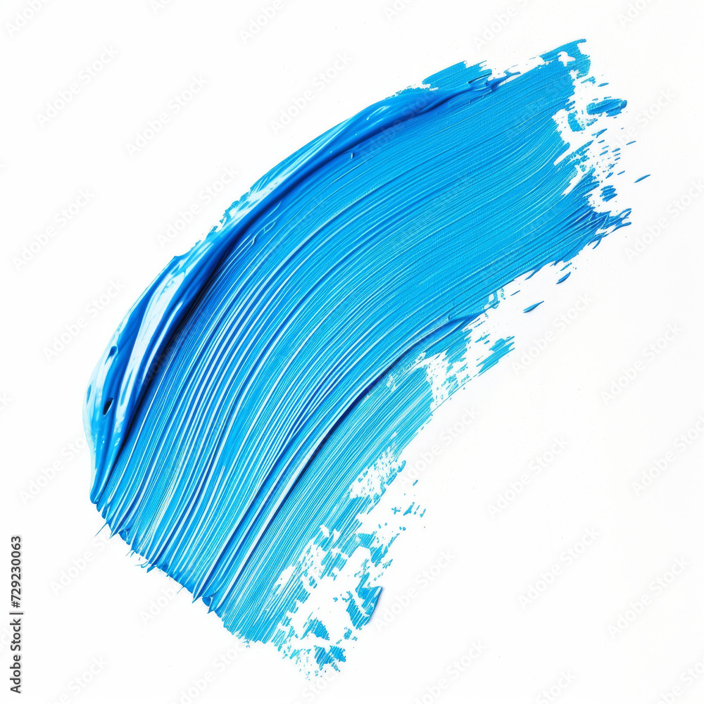 light blue watercolor brush strokes isolated on a white background