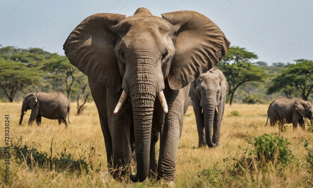 Sanctuary Splendor: African Bush Elephant's Savanna Elegance