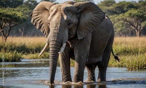 Savanna Serenity  Elephant s Haven in the Natural Habitat