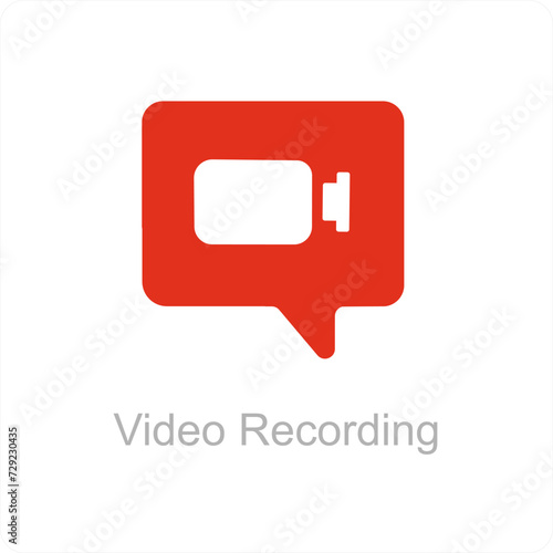video recording and camcoder icon concept photo