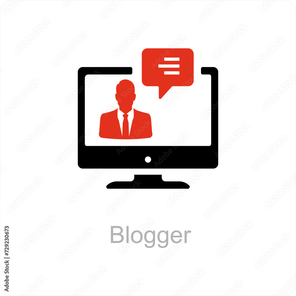 blogger and article icon concept blogger and article icon concept