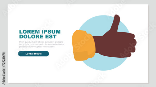 Vektor-Illustration einer Hand, die einen Daumen nach oben Geste - Stock Graphics