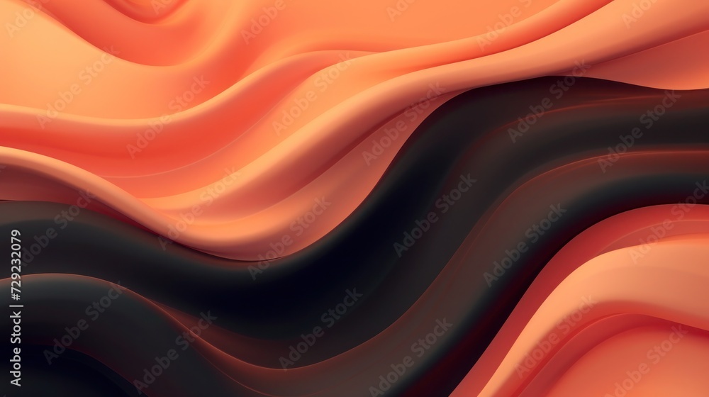 Abstract dark liquid wavy pattern in peach fuzz and apricot crush colors Abstract dark liquid wavy pattern in peach fuzz and apricot crush colors