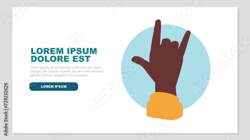 Vektor-Illustration einer Hand, die eine Teufels-Geste macht - Stock Graphics