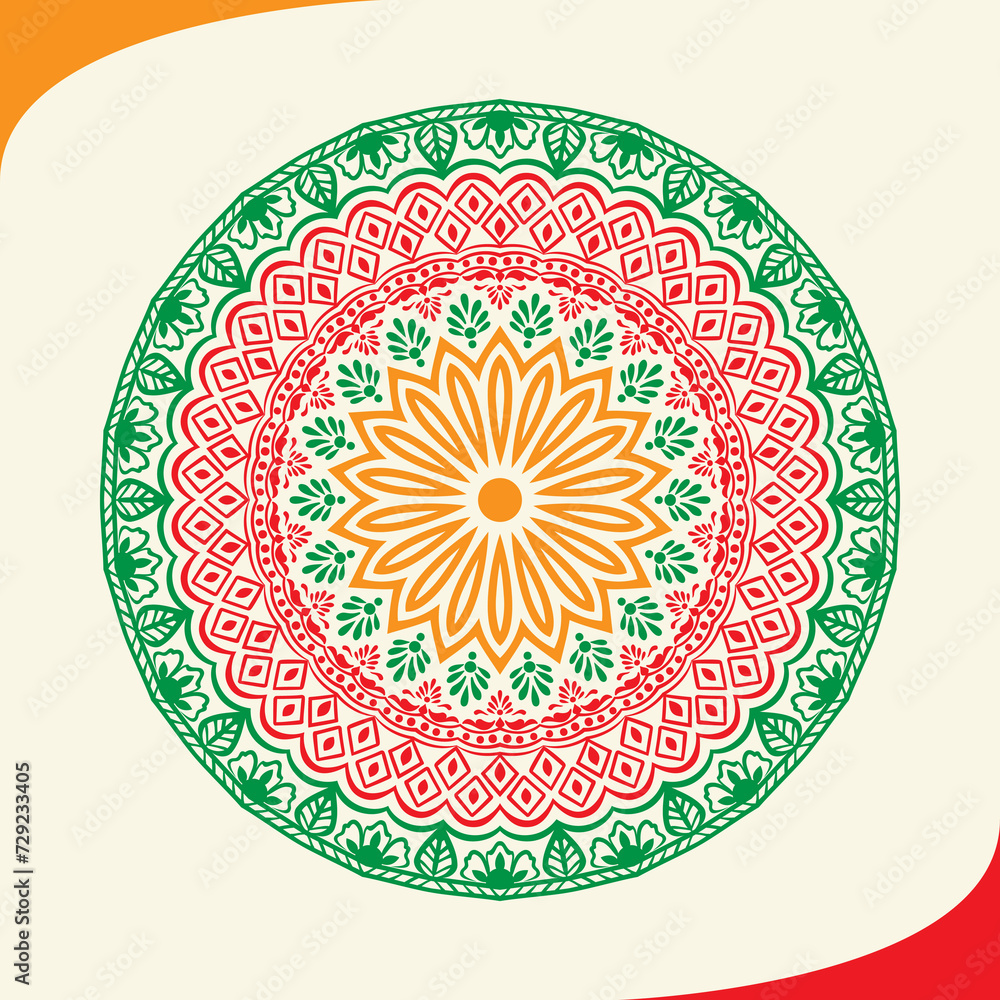 colourful mandala Free Vector design 