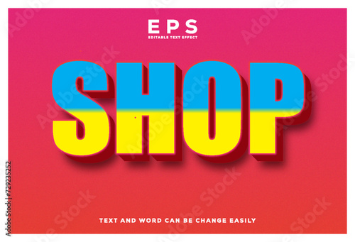 Shop colorful 3d text effect deign template