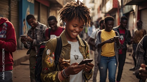 Teenagers engrossed in mobiles, illustrating the impact of technology on daily life.