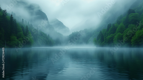 霧のかかった湖 photo