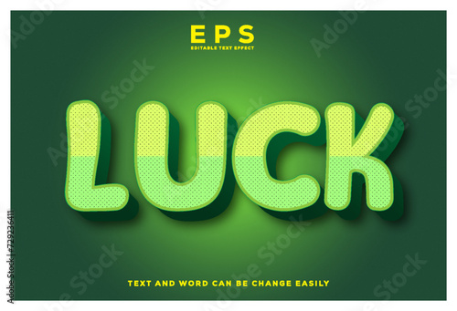 Luck 3d editable text effect